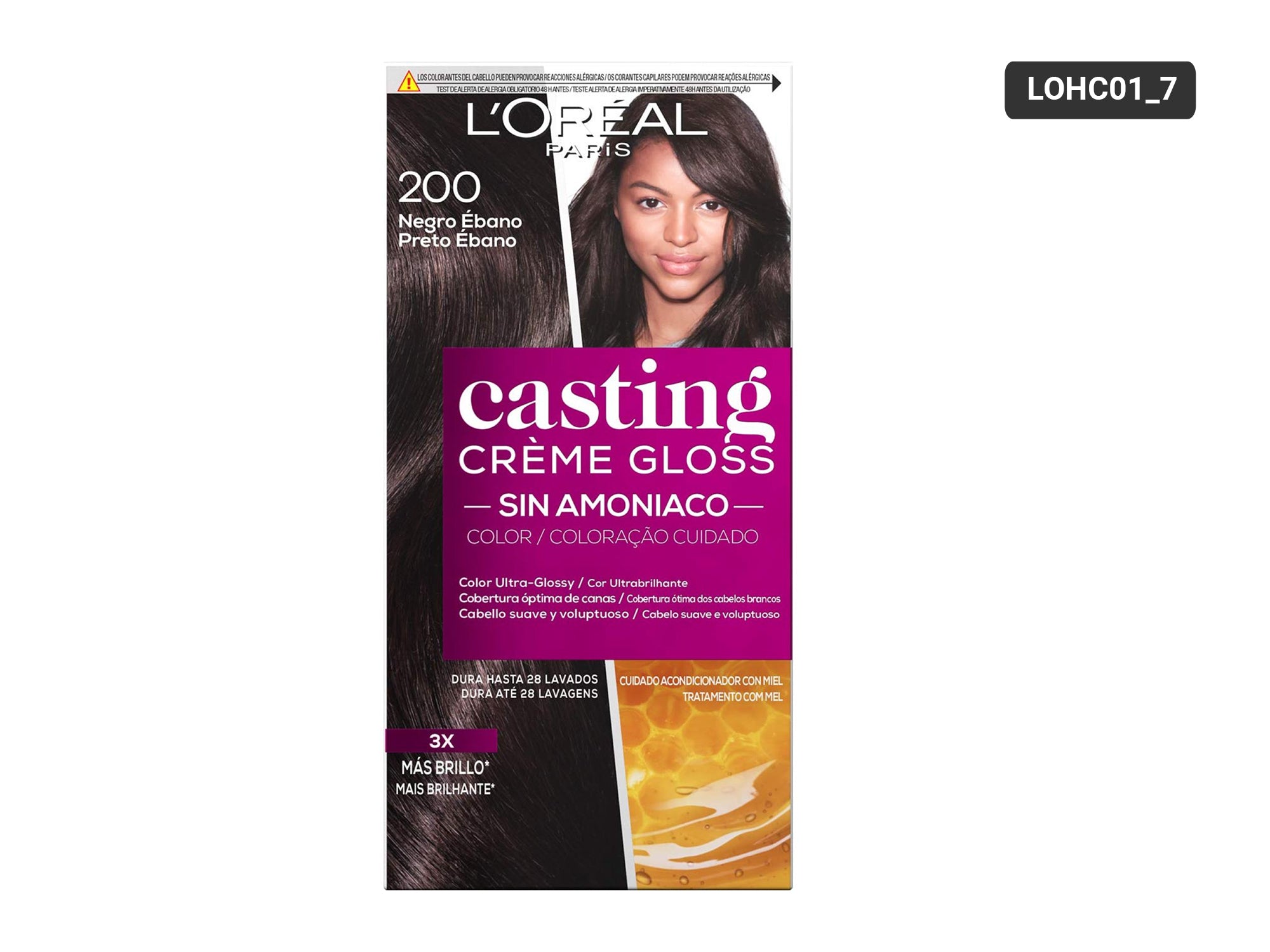 Loreal Casting Cream Gloss Hair Color Deep Black 200